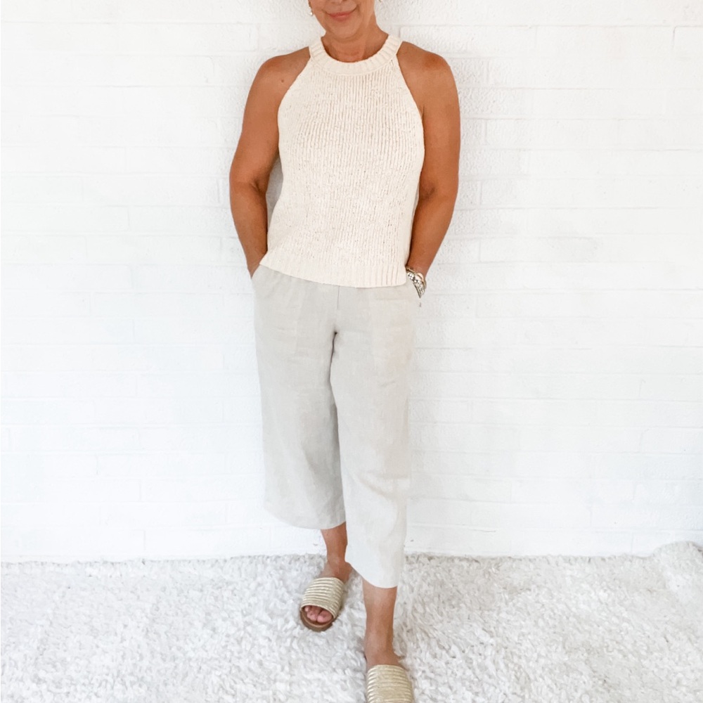 J. Crew Sleeveless Sweater - Ivory - Small